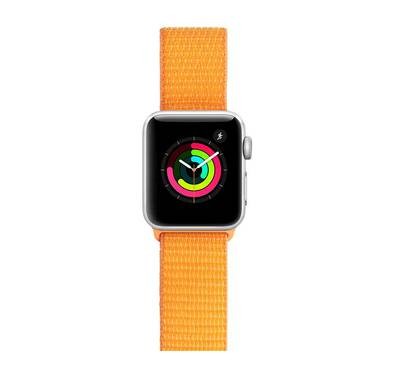 Porodo Nylon Watch Band, Fit & Comfortable Replacement Wrist Band, Adjustable Straps Compatible For Apple Watch 44mm/42 - Orange
