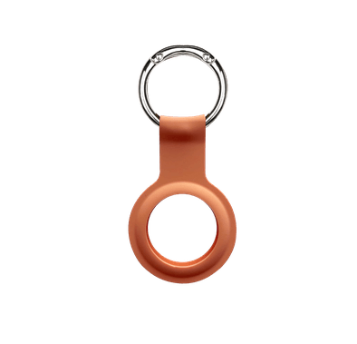 Devia Silicone Case with Key Ring Compatible with AirTag, Anti-Scratch Case, Protective Skin Cover, Easy to Carry Anti-Lost Holder Suitable for AirTag Bluetooth Tracker Orange