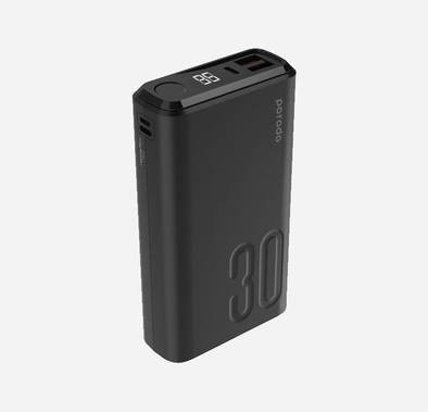 Porodo Power Bank PD-3094-BK Power Bank 3000mAh-Black 20W Power Delivery and Quick charge 3.0 features  - Black