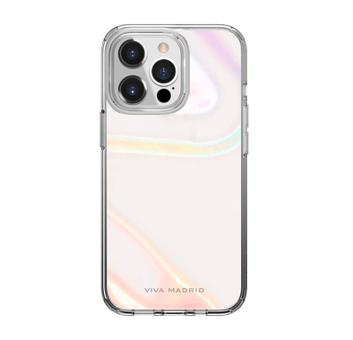 Viva Madrid Aura Bubbly Hybrid TPU/PC Air Pockets Case with Iridescent Soap Bubble Design Compatible for iPhone 13 Pro Max (6.7") Scratch Resistant, 360º Bumper Full Protection