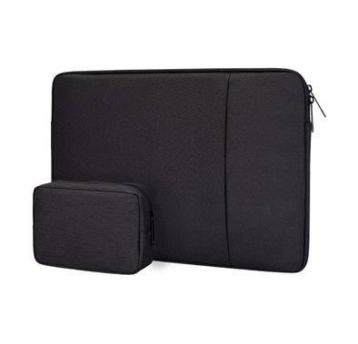 Devia Justyle Business Inner Laptop Bag 15.4" with Pocket Compatible for MacBook Pro 15.4" & 16" - Bump & Shock Absorption -  Slim Portable Waterproof Sleeve Bag - Black