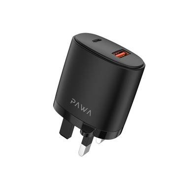 Pawa Solid Travel Charger Dual PD & QC Port - Black