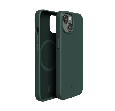 Levelo Iris Magsafe Compatibility Liquid Silicone Case iPhone 14 Compatibility - Dark Green