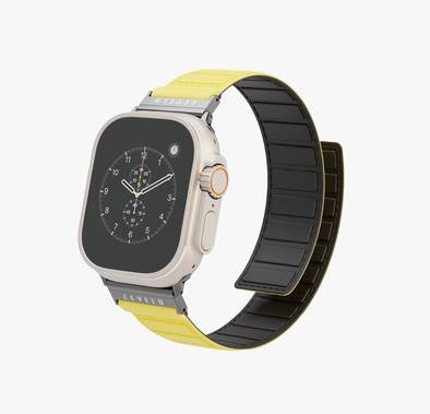 Levelo Vogue Magnetic Silicone Watch Strap  42/44/45/49mm - Yellow