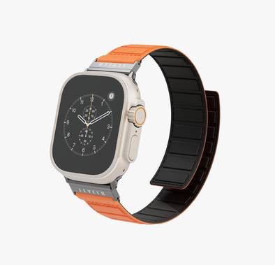 Levelo Vogue Magnetic Silicone Watch Strap  42/44/45/49mm - Orange