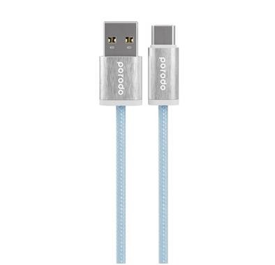 Porodo Woven 3A USB-A to Type-C Cable 1.2M - Blue