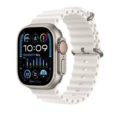 Apple Watch Ultra 2 [GPS + Cellular 49mm] with Titanium Case & White Ocean Band