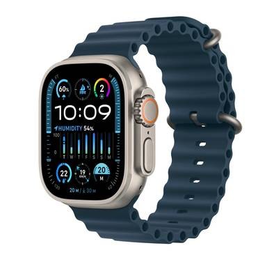 Apple Watch Ultra 2 GPS + Cellular with Titanium Case & Blue Ocean Band | 49 MM | Ocean Blue