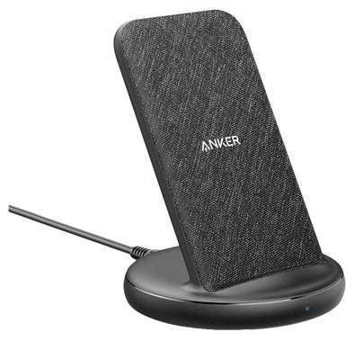 Anker PowerWave II Sense Stand Wireless Charger 15W | Black Fabric