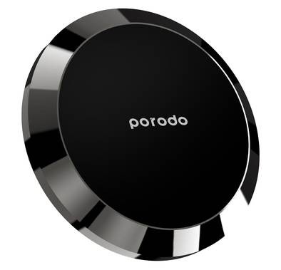 Porodo Magnetic Dash Mount with Zinc Alloy and 360° Adjustable Viewing Angle - Black