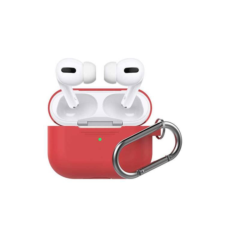 AhaStyle Full Cover Silicone Keychain Case for Airpods Pro - Red