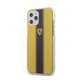 CG Mobile Ferrari On Track PC/TPU Hard Case with Navy Stripes Compatible for iPhone 12 / 12 Pro (6.1") - Yellow