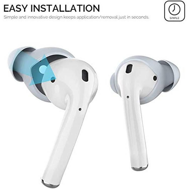 AhaStyle Silicone Cover for Airpods ( 3 Small Pairs ) - Light Blue