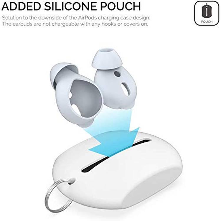 AhaStyle Silicone Cover for Airpods ( 3 Small Pairs ) - Light Blue