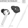 غطاء سيليكون AhaStyle لـ Airpods (3 أزواج كبيرة) - أسود