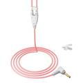 MEE Audio in-Ear Sports Headphones with Microphone and Remote - Coral and White