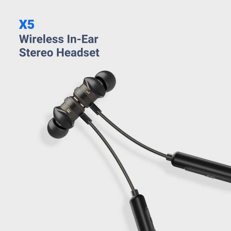 MEE Audio X5 Stereo Bluetooth Wireless Sports In-Ear Headphones - Black