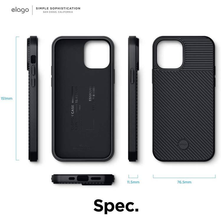 Elago TPU Cushion Case Compatible for iPhone 12/12 Pro (6.1") - Black