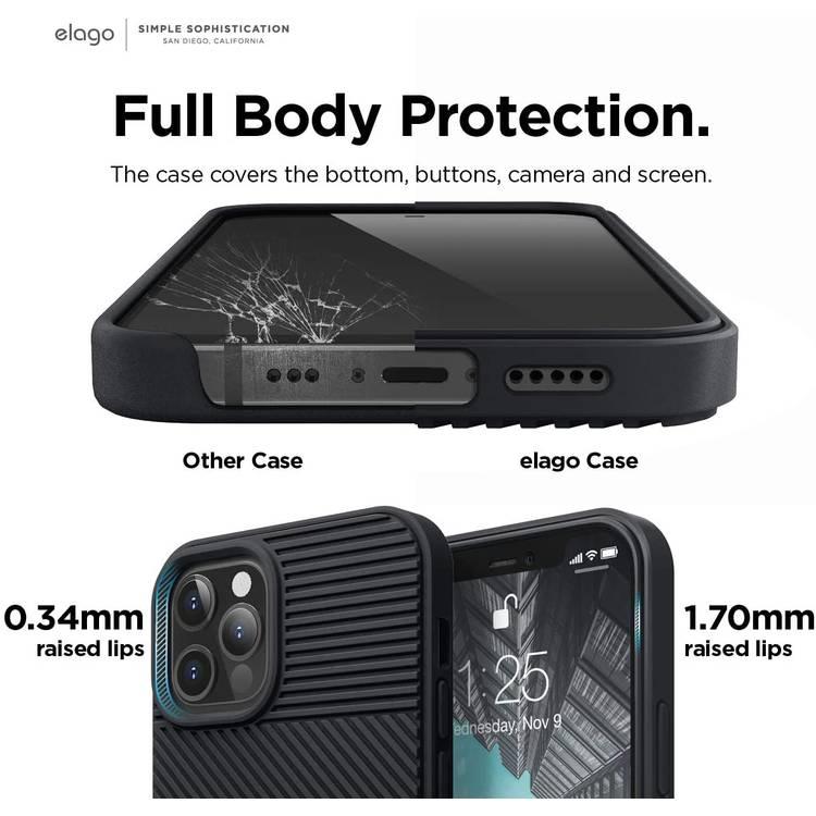 Elago TPU Cushion Case Compatible for iPhone 12/12 Pro (6.1") - Black