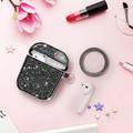 AhaStyle Luxury Glittery Glossy Case with Anti-Lost Carabiner Compatible for AirPods 1/2, Hard Plastic Twinkle Glitter Case, Protective Cover Suitable for Girls Women Lady