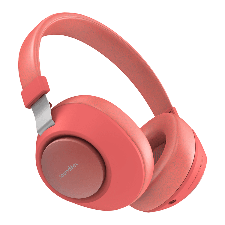 Porodo Soundtec Deep Sound Wireless Over-Ear Headphone - Red