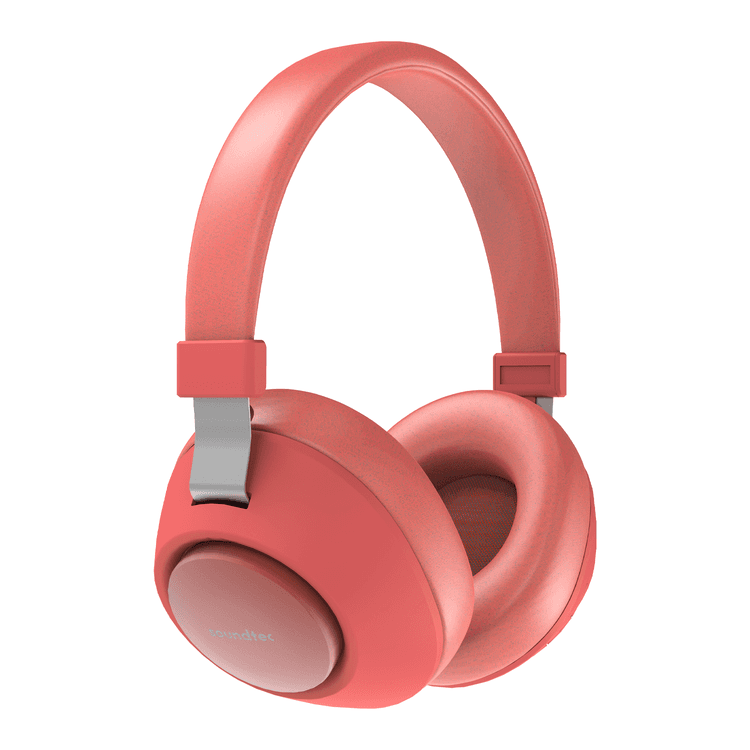 Porodo Soundtec Deep Sound Wireless Over-Ear Headphone - Red