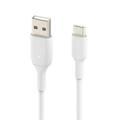 Belkin Charging Cable USB A to Type-C 1M, Fast Charging Cable, Charge & Sync Cord, USB-IF Certified - White