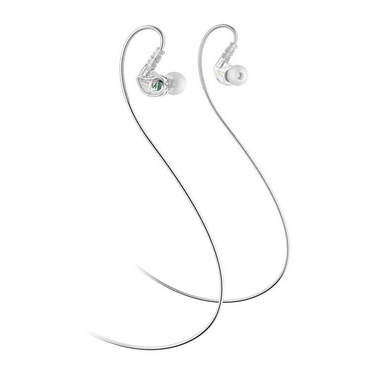 MEE audio M6 Memory Wire In-Ear Sports Headphones, Clear