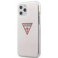 CG Mobile Guess PC/TPU Triangle Logo Hard Case, Shock-Absorption & Drop Protection for iPhone 12 Pro Max (6.7")  Officially Licensed - White