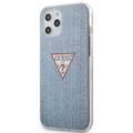 CG Mobile Guess PC/TPU Denim Print Case, Shock-Absorption & Drop Protection for iPhone 12 Pro Max (6.7")  Officially Licensed - Light Blue