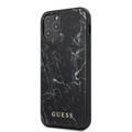 CG Mobile Guess PC/TPU Marble Design Case, Shock-Absorption & Drop Protection for iPhone 12 / 12 Pro ( 6.1" ) Officially Licensed - Black