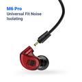 MEE Audio M6 Pro 2nd Generation In-Ear Monitors Headphones Wired + Wireless Combo Pack: Includes Stereo audio Cable and Bluetooth audio Adapter (Red)