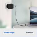  Powerology GaN Charger Includes Fast Charging USB-C Cable - Black