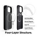 Elago Silicone Case Suitable with MagSafe, Back Shield Case Compatible for iPhone 12 / 12 Pro (6.1") Anti-Scratch, Easy Access to All Ports - Black