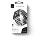 Viva Madrid Crisben Watch Strap, Replacement Bracelet Wrist Strap Wristband Compatible for Apple Watch 42/44mm - Mono Black/White