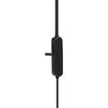 JBL T115BT Wireless In-Ear Headphones, Pure Bass Sound, 8 Hours Battery with Quickly Charge, Multi-point Connectivity, 3 Button Remote with Microphone - Black