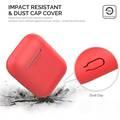 AhaStyle Premium Silicone Case Compatible for AirPods 1/2 Generation, Scratch Resistant, Drop Resistant, Dustproof and Absorbing Protective Cover - Red