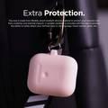 Elago Silicone Case with Anti-Lost Keychain Compatible with Apple AirPods 1/2 Wireless Charging Case, Front LED Visible, Anti-Slip Coating Inside, Premium Silicone - Pink