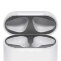 Elago Dust Guard (2 sets) Compatible for AirPods 1/2, Dust-Proof Metal Cover, Ultra Slim, Luxurious Looking, Scratch Resistant, Special Dust Sticker Protection - Matt Dark Gray