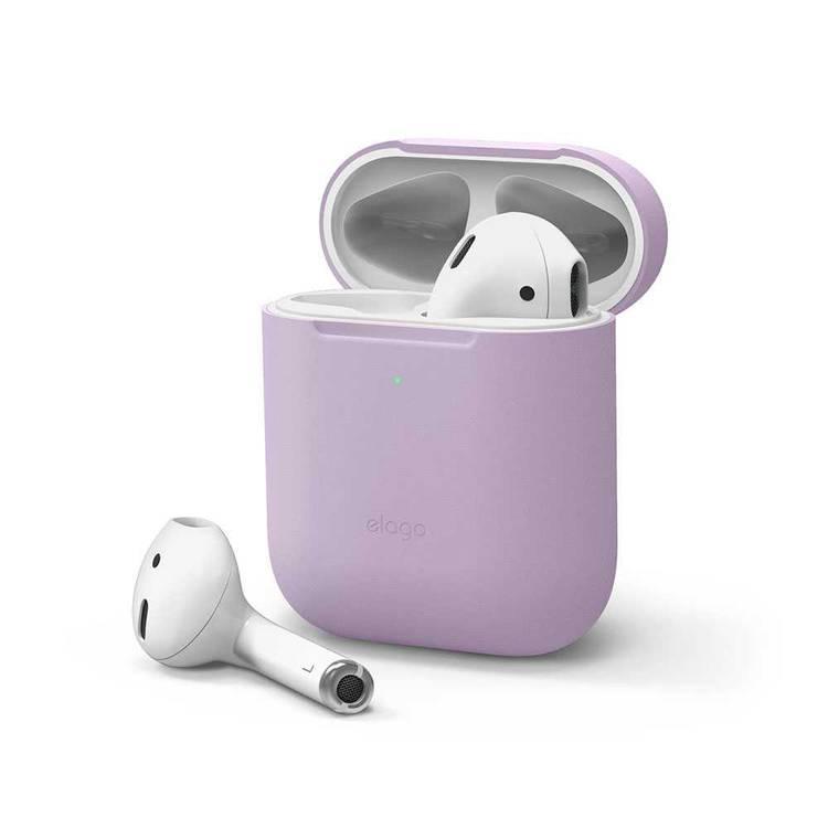 Elago Basic Skinny Case Compatible for Apple AirPods 1&2 Generation, Upgraded Premium Silicone, Front LED Visible, Scratch Resistant, Drop Resistant, Dustproof and Absorbing