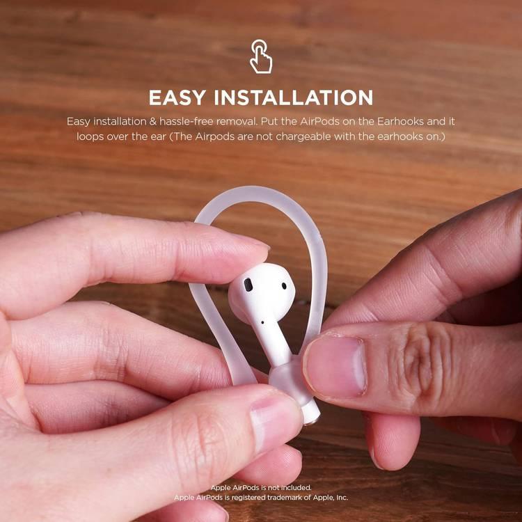 Elago (TPU) EarHook for Apple AirPods 1/2 Generation, Easy installation & Hassle-free Removal, Keeps Secure Great for Running, Cycling & Other Fitness