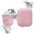 Elago Waterproof  Case For Apple AirPods 1&2 Generation, up to 1 meter (3.3 feet), Charge by Opening Bottom Cap, Layers of Protection, Dust & Water Proof Protective Cover Lovely Pink