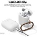 Elago Skinny Hang Case Cover Compatible for Apple AirPods 1&2 Generation, Upgraded Premium Silicone, Front LED Visible, Scratch Resistant, Drop Resistant, Protective Cover