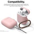 Elago Skinny Hang Case Cover Compatible for Apple AirPods 1&2 Generation, Upgraded Premium Silicone, Front LED Visible, Scratch Resistant, Drop Resistant, Protective Cover
