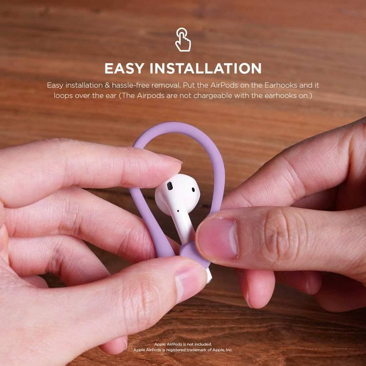 Elago (TPU) EarHook for Apple AirPods 1/2 Generation, Easy installation & Hassle-free Removal, Keeps Secure Great for Running, Cycling & Other Fitness