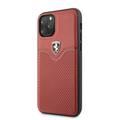 CG MOBILE Ferrari Leather Hard Phone Case Victory Compatible for iPhone 11 Pro (5.8") Shock Resistant Mobile Cover Officially Licensed - Red