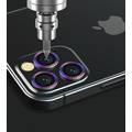 Devia Gemstone Lens Protector ( 3pcs ) Compatible for iPhone 12 Pro Max (6.7") 9H Seamless Absorption, 360 Protection Lens, Aluminum Alloy + Tempered Glass Lens Protector - Silver