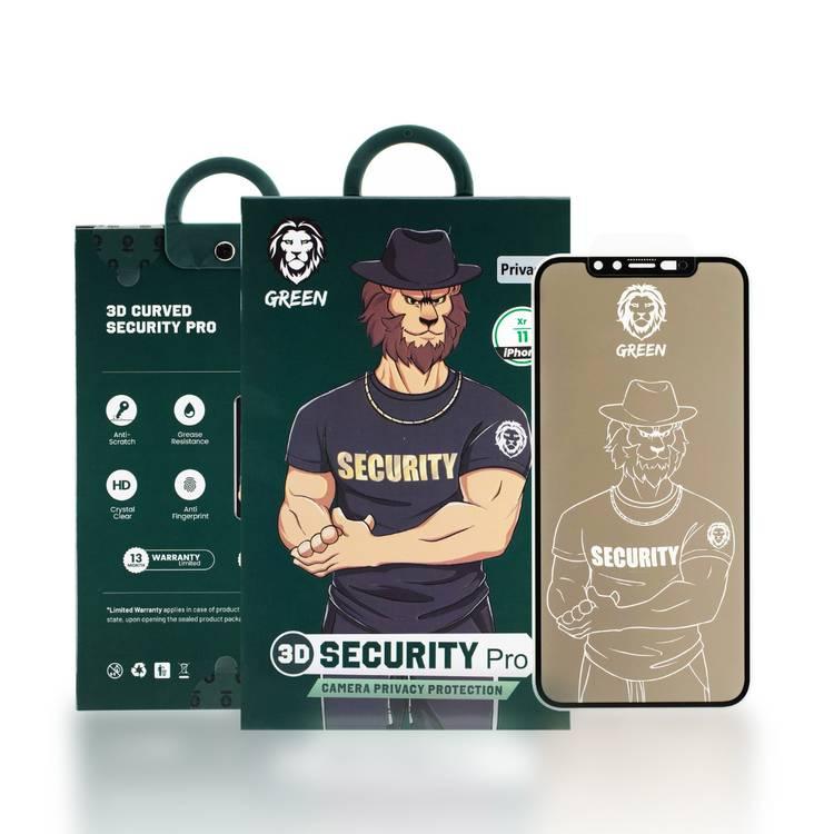 واقي شاشة زجاجي للخصوصية 3D Security Pro لهاتف iPhone 12 (5.4 بوصة) باللون الأسود من Green Lion