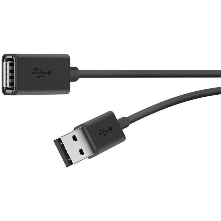 6 ft Black USB Extension Cable A to A - Cable USB 2.0