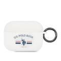 CG Mobile U.S.Polo Assn.Silicone Horses Flag Case for Airpods Pro, Scratch Resistant, Shock Absorption & Drop Protection Cover Officially Licensed - White